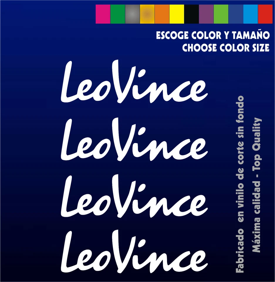 4 x Sticker Vinilo - LeoVince - Pegatinas Vinyl Aufkleber Moto Sponsor