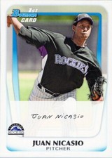 2011 Bowman Prospects #BP46 Juan Nicasio Colorado Rockies