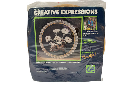 Creative Expressions Punch Needle Kit 12'' Diameter 'Queen Anne's lace' #3221 NEW