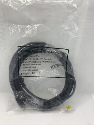 StarTech 350MHz Category 5E Patch Cord (UTP) 14 ft Black Network Cable