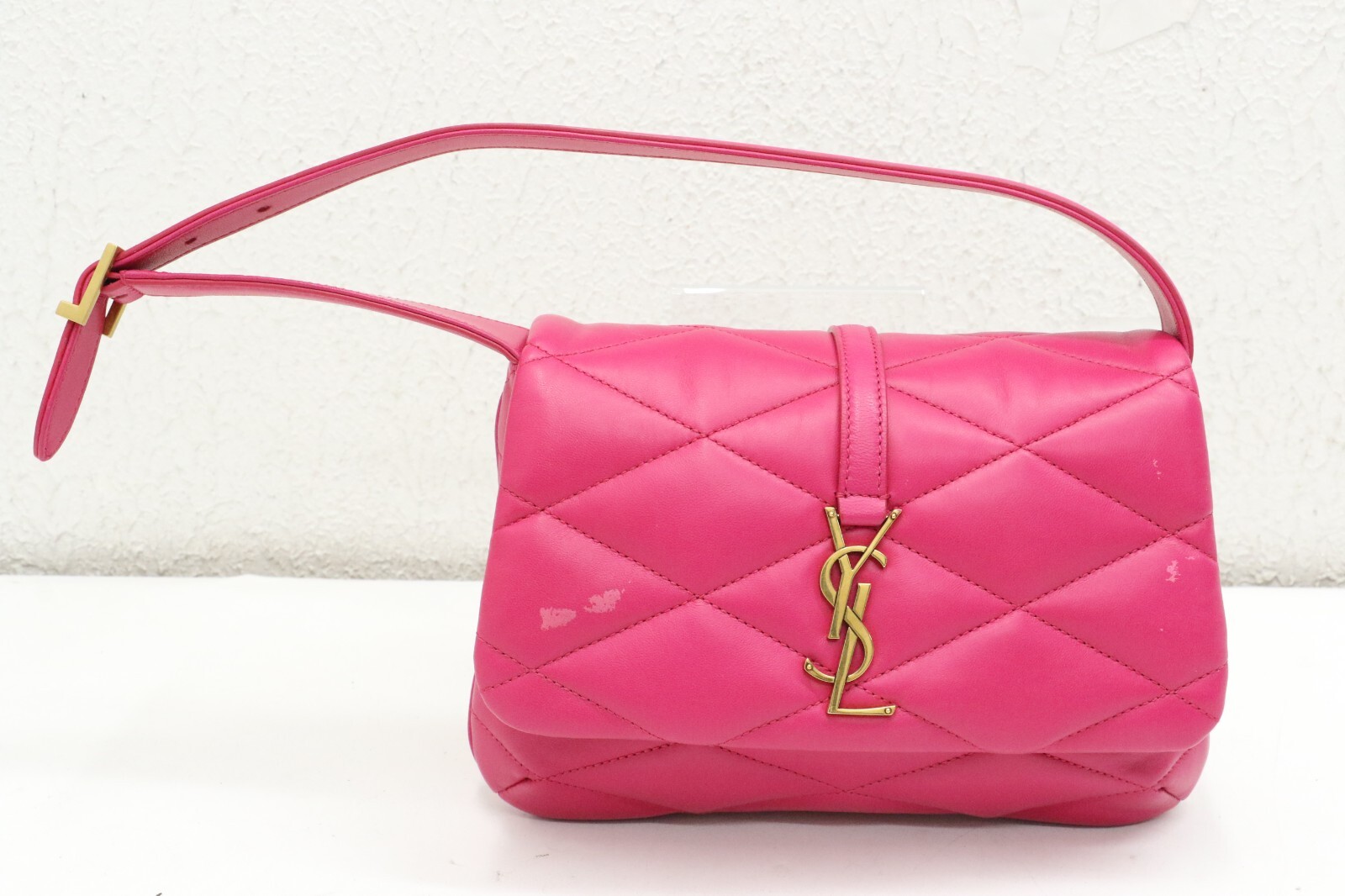 Borsa a tracolla Saint Laurent Le 57 in pelle trapuntata Rosa