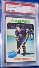 1975-76 O-PEE-CHEE #46 RENE ROBERT GRADED PSA 9 MINT BUFFALO SABRES HOCKEY