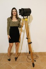 faro teatro Lente pc pinspot coemar anni 70 lampada terra trepiede originale 