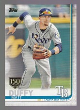 2019 Topps Series 1 #185 MATT DUFFY Tampa Bay Rays 150th ANNIVERSARY