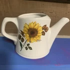 McCoy Pottery #721 Watering Can Planter Vase with Sunflower Decoration SHF