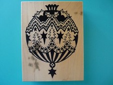 Ornate Christmas Holiday Ornament, X-Large PSX Rubber Stamp K-1325
