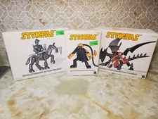 Vtg Retro 2000s STIKFAS Lot of 3~ AFK5, AFK6, AFK9 - Warrior Knight Fireman-NEW