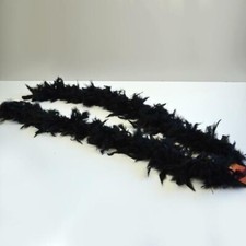 5 PACK - TURKEY FEATHER BOA * BLACK   72&rdquo; TROPICAL HAZE