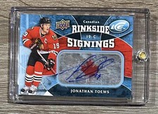 2009-10 Upper Deck Ice #RS-JT Jonathan Toews Rinkside Signings Canadian AUTO