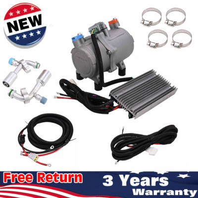 Universal DC 12V Electric Car Air Conditioner Compressor Kit A/C ...