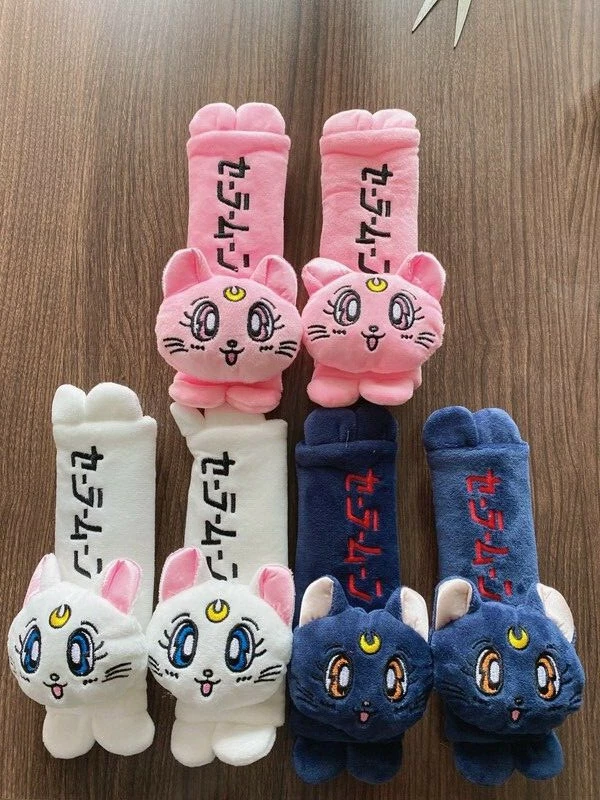 NEW!! sailor moon pink blue white safety seat belt Shoulder sleeve  birthdaygift - Image 2 of 4