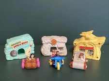Lot of 1993 Flintstones McDonalds Toys: Wilma, Betty, Dino, Bowl, Fillup, Roc