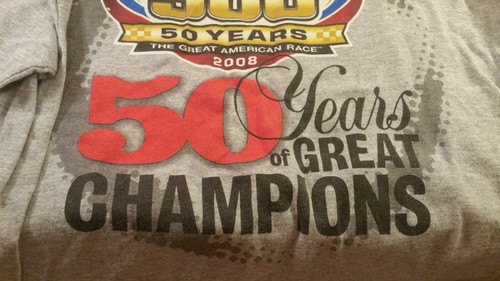 Nascar Daytona 500 50th Anniversary Souvenir Gray T Shirt Size M Winners Circle - Picture 7 of 11