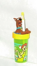 NEW~SCOOBY-DOO SHAGGY, TUMBLER CUP WITH STRAW APPROX.  9" TALL
