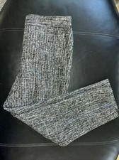 NWT TALBOTS Size 12P Black Tweed HAMPSHIRE PANTS Ankle Length Women  s