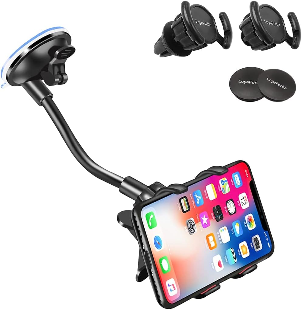 Car Phone Mount, Universal Phone Holder for Car Cell Phone, 360 Degrees Dashboar