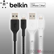 Belkin Lightning to USB A Braided Cable f Apple iPhone 14 13 12 11 MFI-Certified