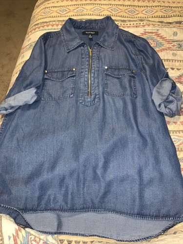 Ellen Tracy Denim shirt Sz. L | eBay