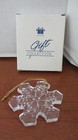 Avon Gift Collection Glass Crystal Snowflake Christmas Ornament~Nib
