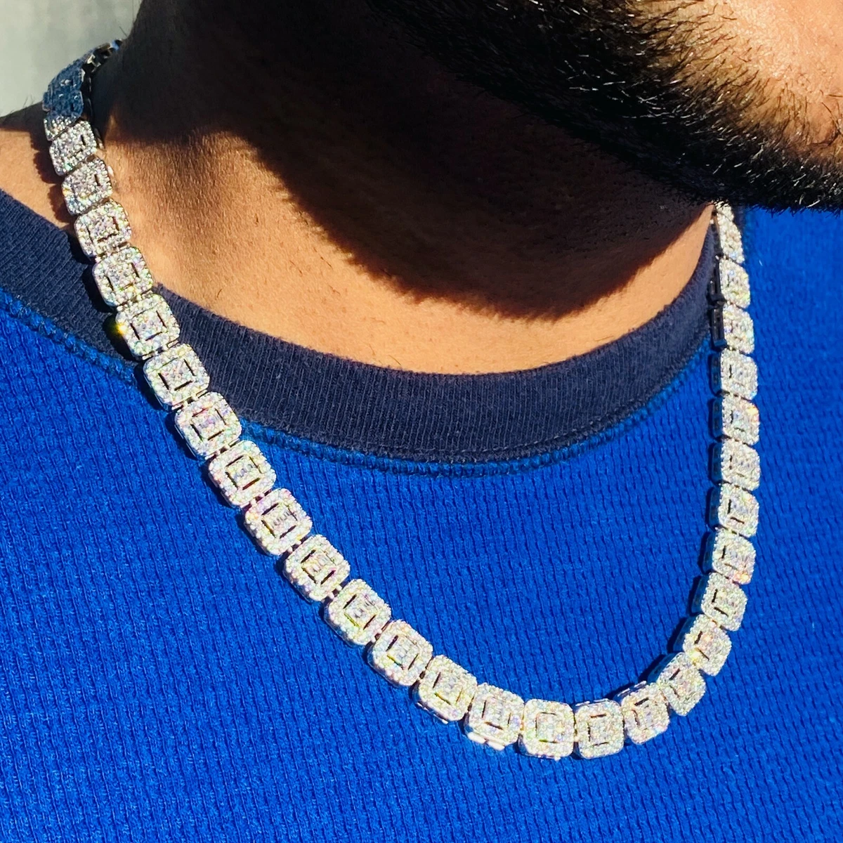 Hip Hop Rock Mens Tennis Gold Tennis Necklace Designer Copper 18K Gold Chain  With 4mm, 5mm And 6mm Widths, White AAA Cubic Zirconia And Silver Diamond  Accents Perfect For Parties Available In