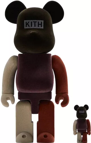 KITH 400% 100% Bearbrick Medicom Toy Version 3 BE@RBRICK 2019 Rare Flock  Flocky