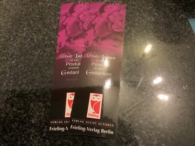 2x Verlag sucht Autoren   Lesezeichen  Buch Trenner Frieling Verlag Berlin