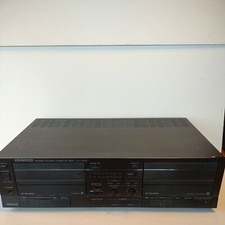 Kenwood KX-77CW Dual Cassette Deck.Tested "For Parts"