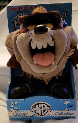 Looney Tunes Classic Collection Cowboy Taz Plüsch Vintage 1995