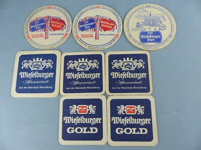Lot 8 SOUS BOCK old WIESELBURGER BEER beer mats beer viltje beer deck D2