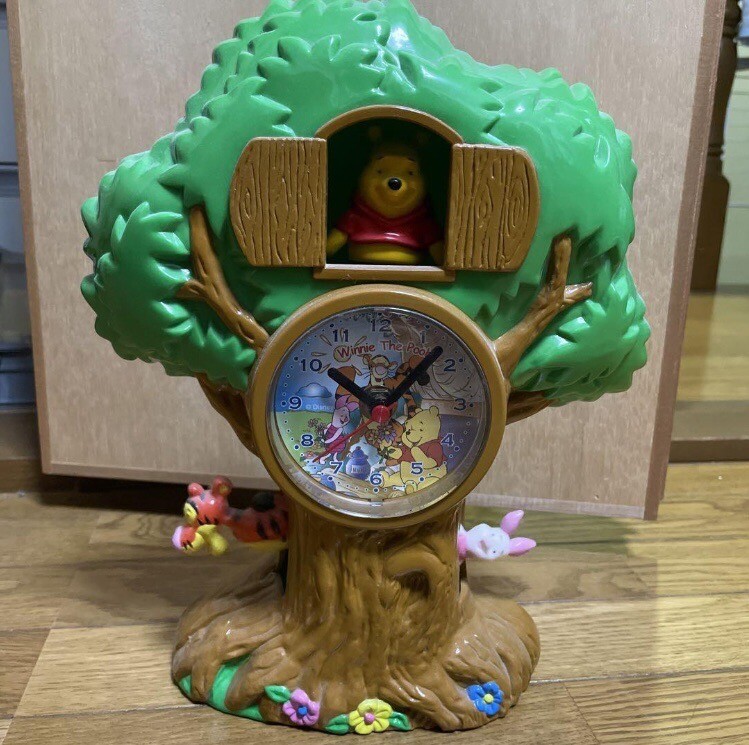 Winnie the pooh Pendulum table & wall Clock vintage Tested rare 11