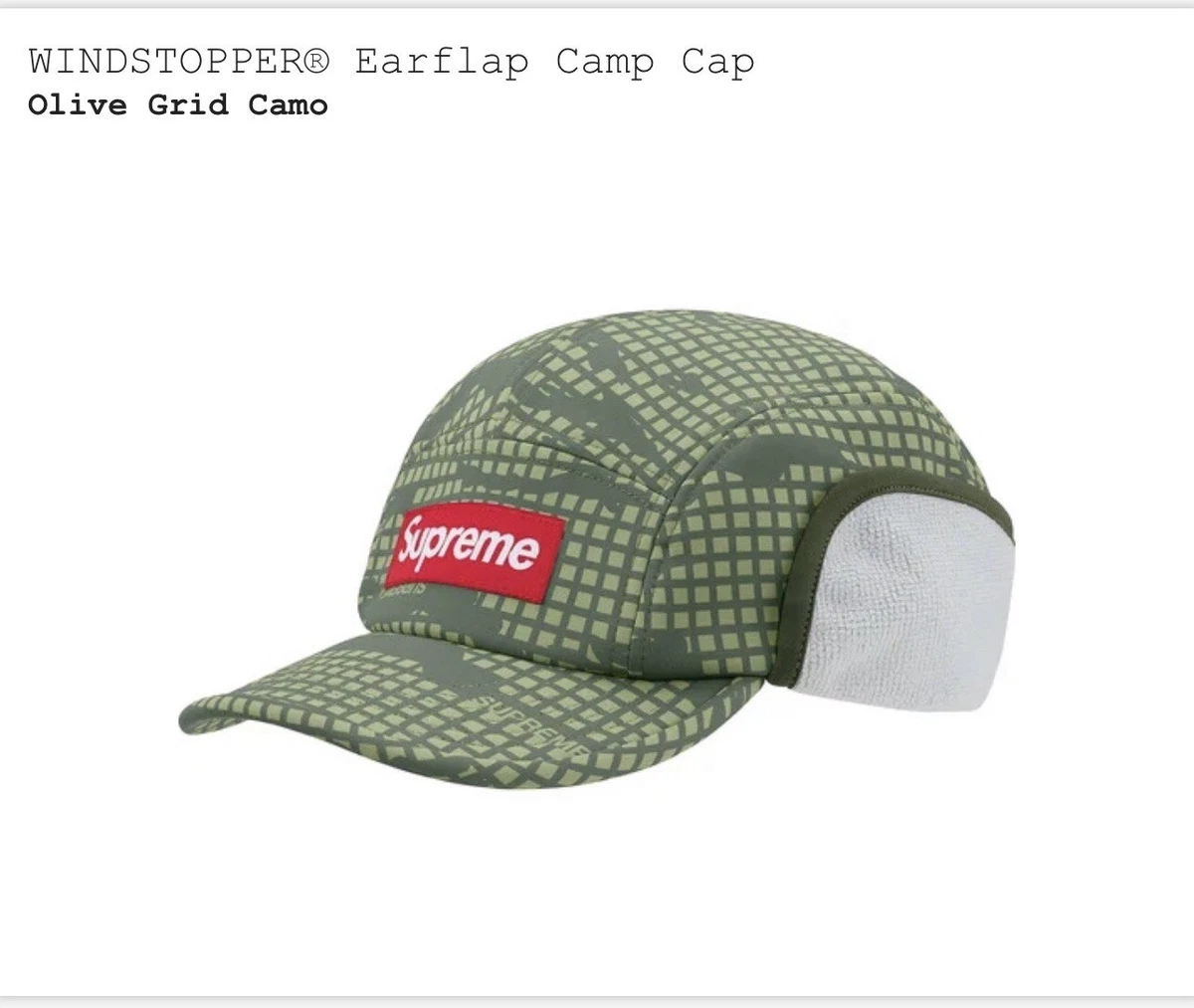 supreme windstopper earflap camp cap
