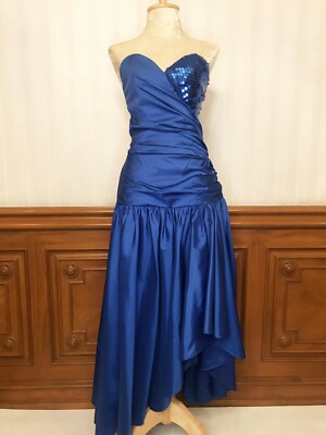 Vintage Alyce Designs Strapless Sequins Prom Party Dress Gown