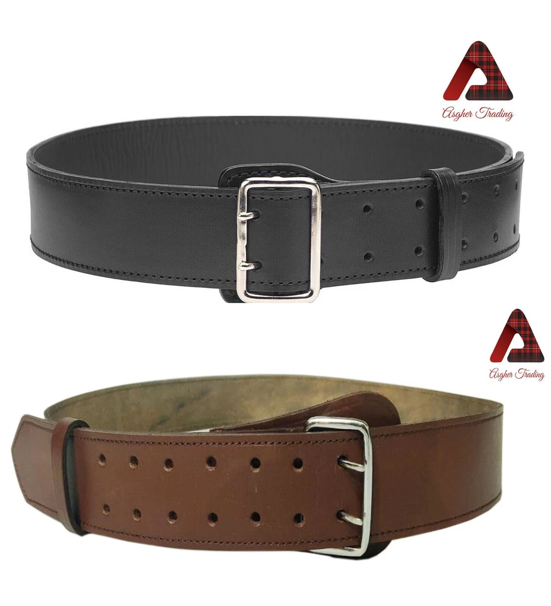Leather top duty belt