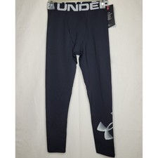 Under Armour ColdGear Boys Youth Black Fitted Base Layer Leggings