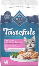 Blue Buffalo Tastefuls Natural Dry Food for Adult Cats, Sensitive Stomach, Chick