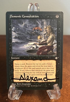 Demonic Consultation MTG Signed Rob Alexander Artist Proof Ice Age