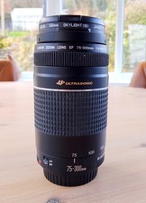 Canon EF 75-300mm f/4-5.6 III Lens + front and back lens cap excellent condition