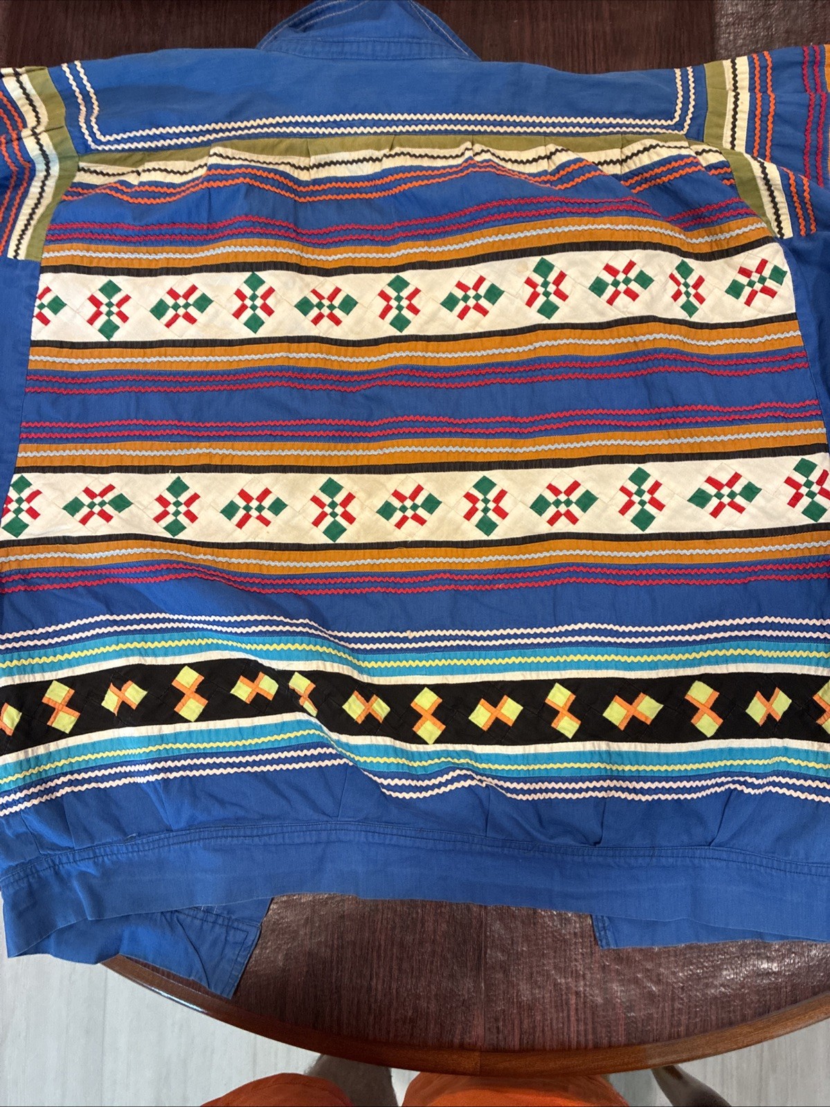 Vintage Seminole Patchwork Unlined Jacket Native … - image 6