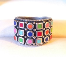 Vintage Sterling Silver Multi-Stone Ring Size 6