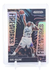 KARL MALONE 2024-25 PRIZM BLACK FIREWORKS SILVER #23 UTAH JAZZ A Q5722