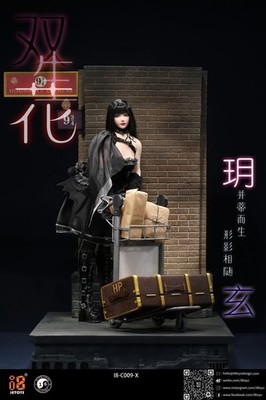 i8TOYS I8-C009-X Twins Xuan Black Clothes &Movable Eyes Head 1/6 FIT Phicen New