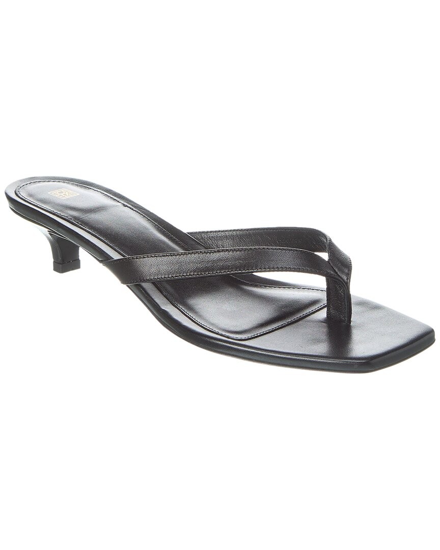 Toteme Flip-Flop Leather Sandal Women's Black 37