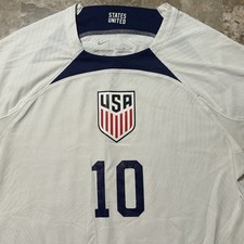 Nike USMMT Jersey Mens Medium White Vapor Match USA Home 2022 Pulisic DN0638