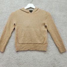 Crewcuts Cashmere Hoodie Kids Size S 6/7 Tan Preppy Knit Sweater