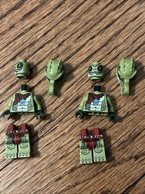 Lot Of 2 LEGO 2013 Legends of CHIMA Crawly Crocodile Minifigure With Masks