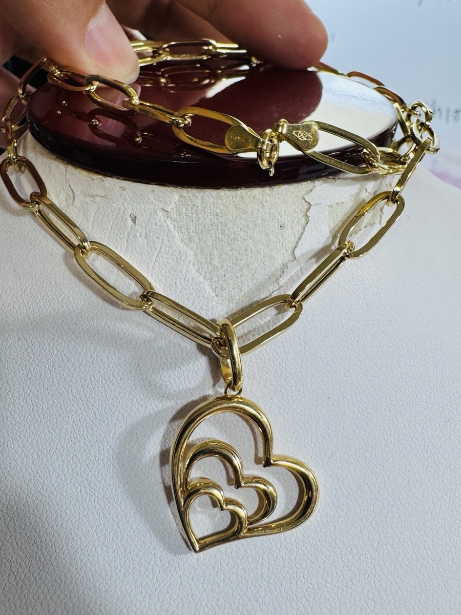 アクセサリー 18K (750) saudi gold 18K 18Ct 750 Real Fine Saudi Gold 16.5”/ 17.5” long Letter M