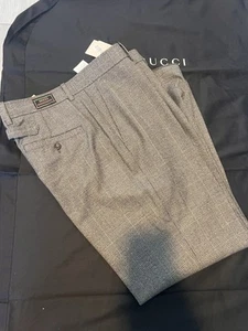 Pantalon habillé homme Gucci Pays de Galles laine noir/gris/marron 36 US/52 EU neuf
