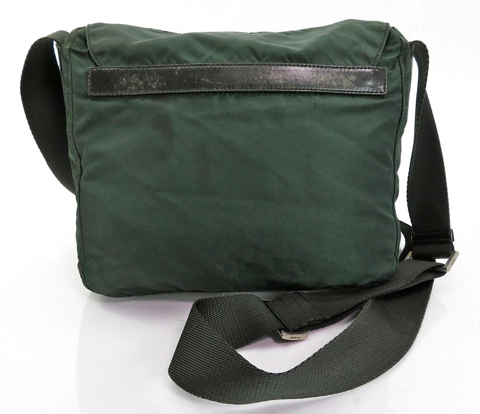 Auténtico bolso bandolera de hombro PRADA verde de nailon (pequeño) #62050 Foto 3 de 4