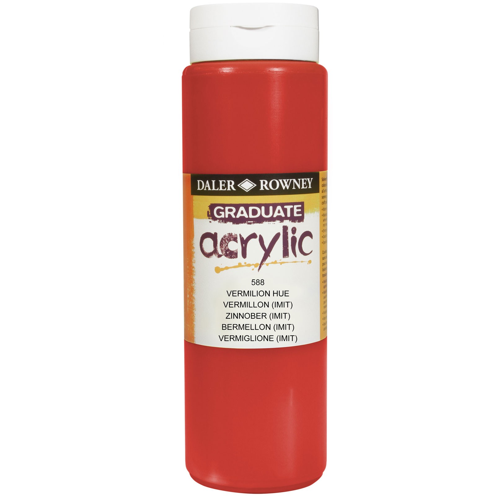 Daler-Rowney DAL GRADUATE ACRYLIC 500ML VERMILION HUE