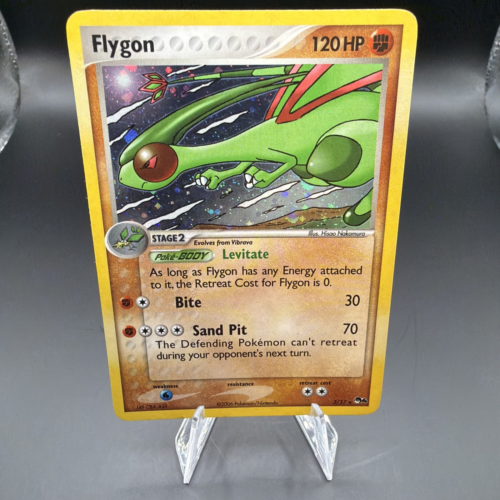 FLYGON 3/17 Holo pokemon card POP Series 4